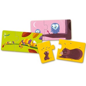 Puzzle duo +2y 12pcs maman et bébé djeco