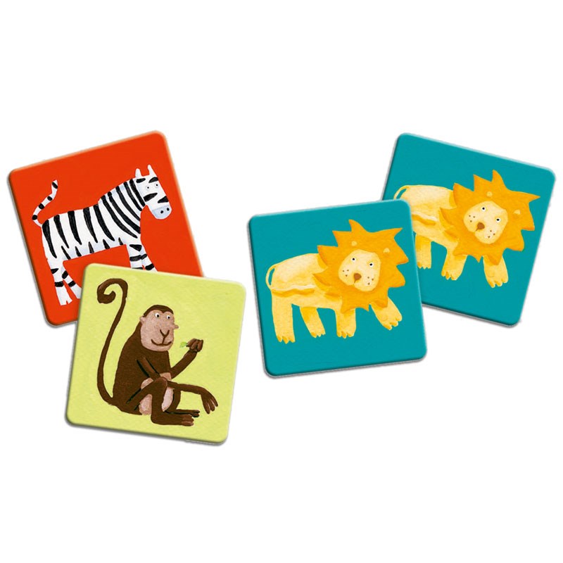 Jeu éducatif +3y mémo animaux couleurs d