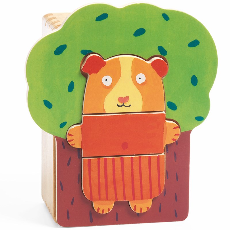 Puzzle bois +2y arbra doudou djeco