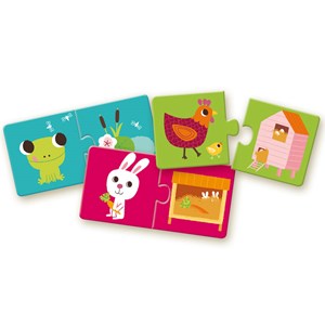 Puzzle duo +2y 12pcs habitat djeco