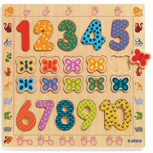 Puzzles éducatif bois +2y 1-10 djeco