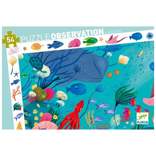 Puzzle observation 54pcs aquatic djeco