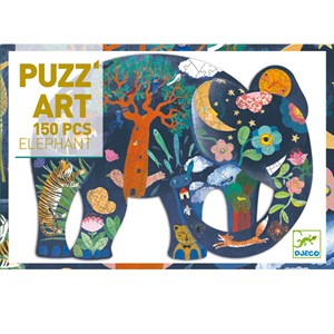 Puzzle art 150pcs +6y eléphant djeco