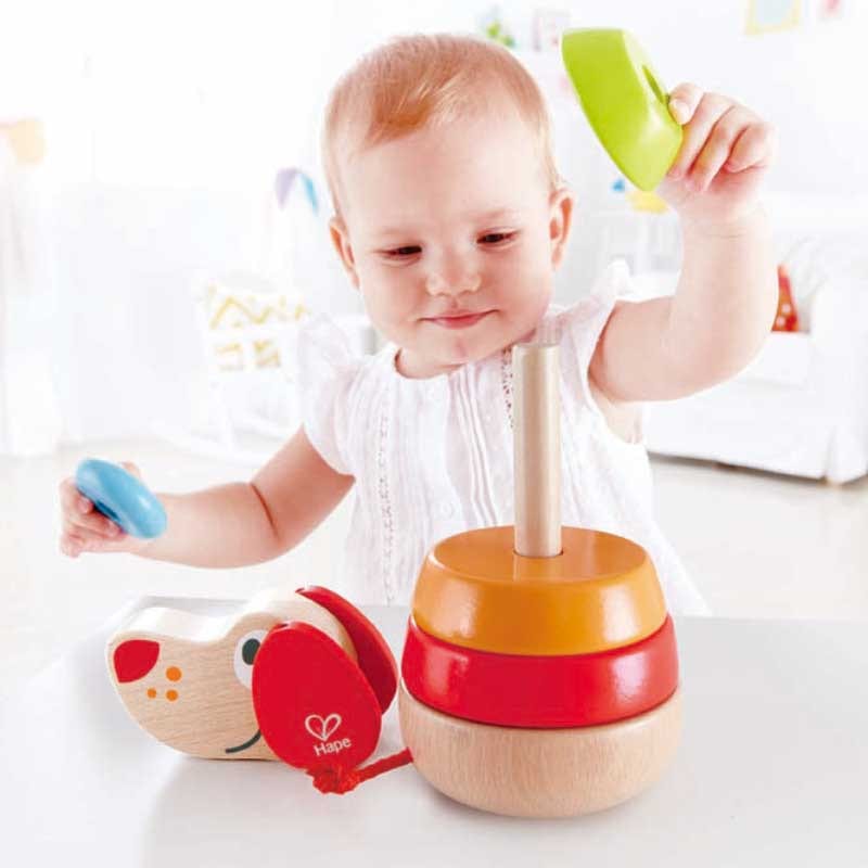 Jouet d'éveil bébé à empiler puppy (Hape) - Image 2