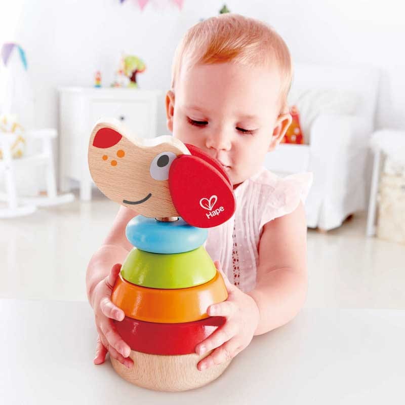 Jouet d'éveil bébé à empiler puppy (Hape) - Image 3