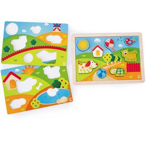 Puzzle enfant 3 en 1 puppy et ses amis h