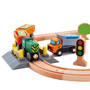 Circuit de train set grue hape