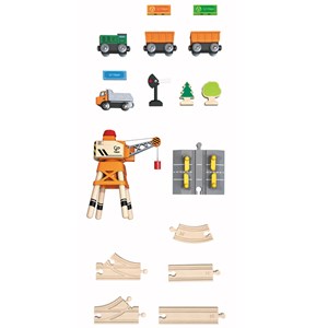 Circuit de train set grue hape