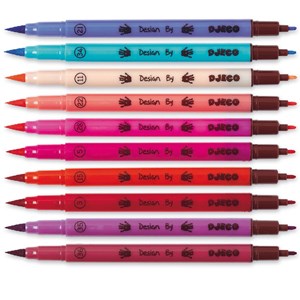 10 feutres pinceaux +6y les couleurs