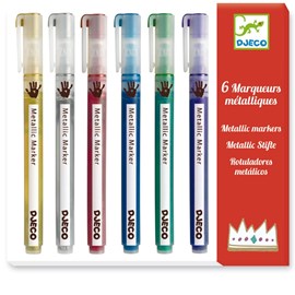 6 marqueurs métalliques +6y les couleurs