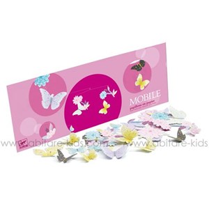 Mobile papier ronde des papillons djeco