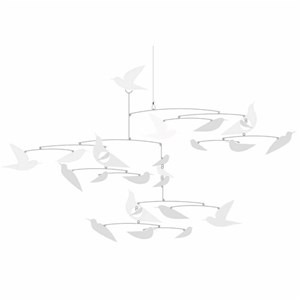 Mobile papier des oiseaux blancs djeco