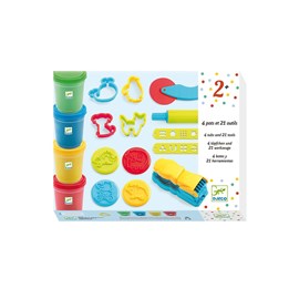 4 pots-21 outils pâte à modeler +2y