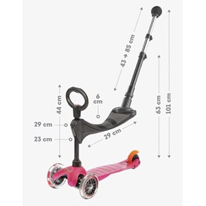 Mini 3en1 classic push rose