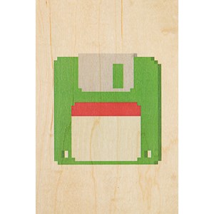 Carte postale bois floppy