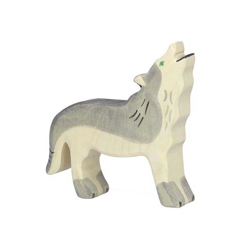 Figurine holztiger loup 11 cm