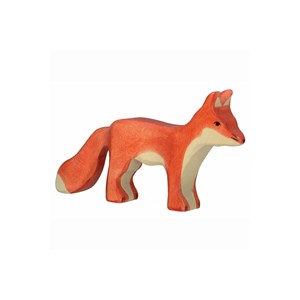 Figurine holztiger renard 14 cm