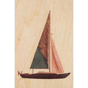 Carte postale bois boat