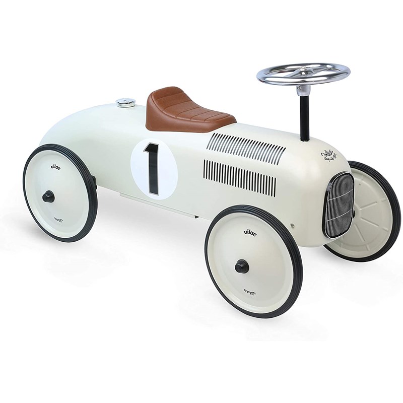 Porteur voiture en métal blanc crème (Vilac) - Image 1