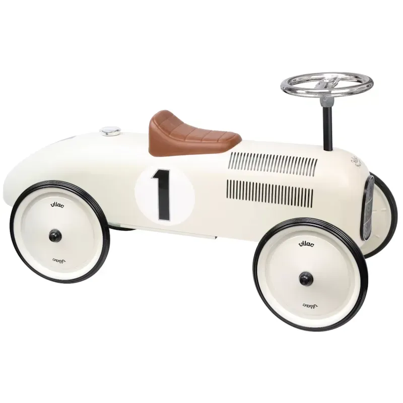 Porteur voiture en métal blanc crème (Vilac) - Image 2