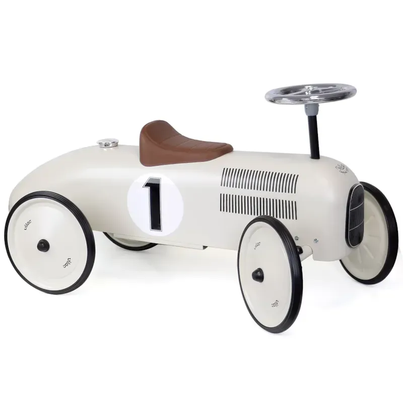 Porteur voiture en métal blanc crème (Vilac) - Image 3