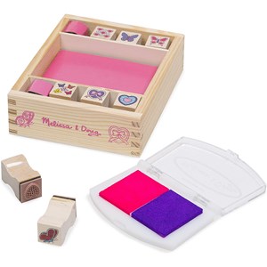 Tampons papillons et coeurs