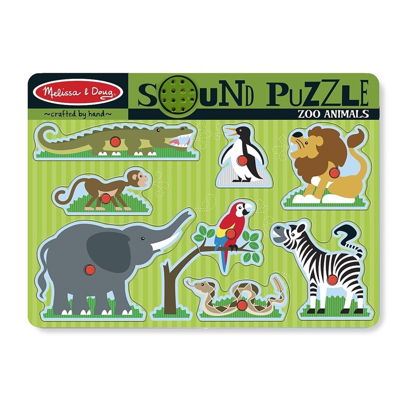 Puzzle sonore - animaux du zoo