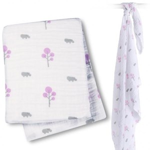 Lange mousseline - hippo rose