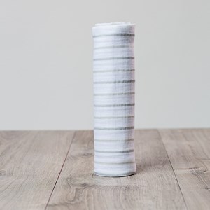 Lange mousseline - rayures grises