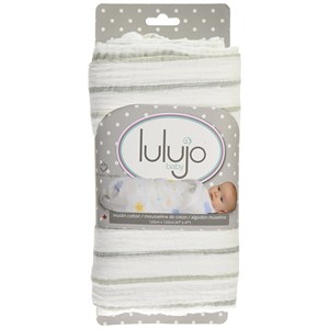 Lange mousseline - rayures grises