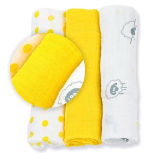 Pack 3 minis langes - jaune