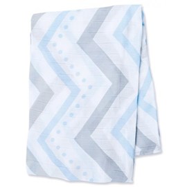 Lange en bambou - chevron bleu