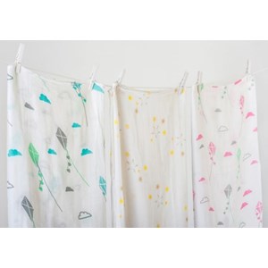 Lange en bambou - chevron bleu