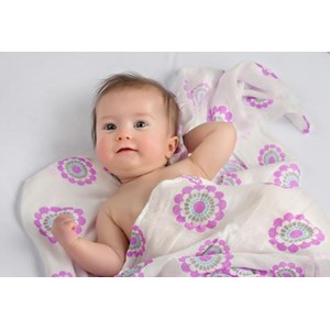 Lange en bambou - médaillon de lavande