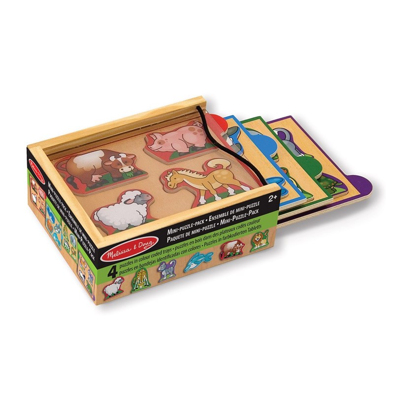 Melissa & Doug - Ensemble de mini-puzzles – animaux