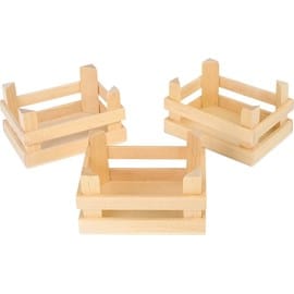 Lot de 3 petites caisses en bois