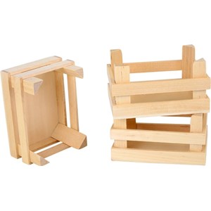 Lot de 3 petites caisses en bois