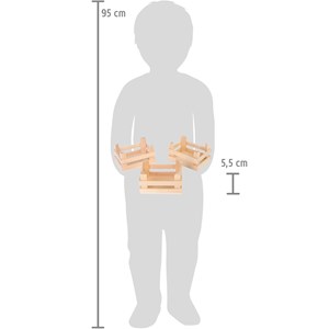 Lot de 3 petites caisses en bois