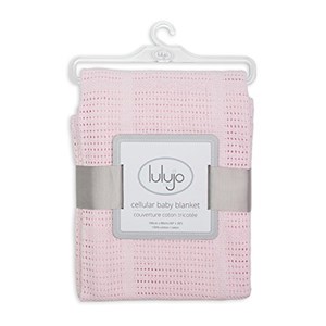 Couverture tricot de coton - rose