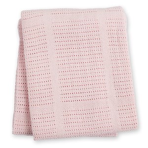 Couverture tricot de coton - rose