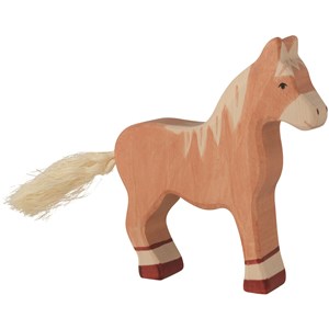 Cheval debout, marron clair
