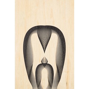 Carte postale bois penguins