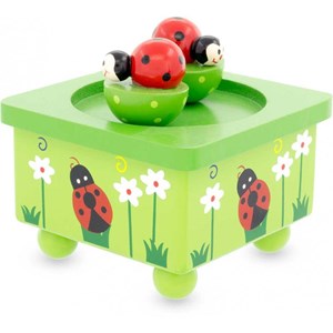 Boite à musique coccinelle feuille