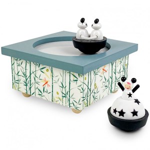 Boite à musique fille & pandas