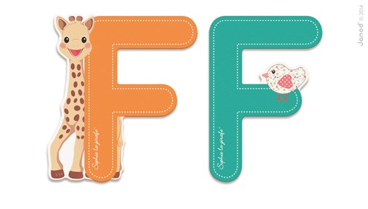 Lettre f sophie la girafe