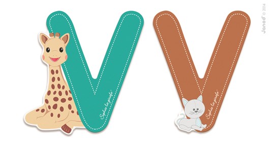 Lettre v sophie la girafe