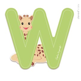 Lettre w sophie la girafe