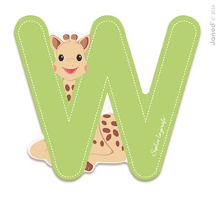 Lettre w sophie la girafe