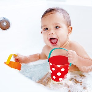 Jouet de bain seaux colores hape