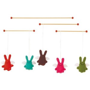Mobile décoratif ange lapin